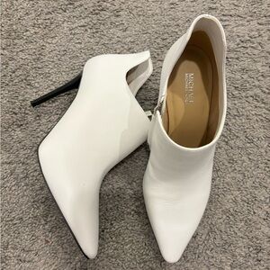 Michael Kors White Heeled Ankle Boots